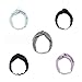 5 Pcs: HBY Solid Color Cotton Adjustable NO SLIP Multi-Style Headbands for Women Sports or Fashion