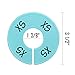 Caydo 40 Pieces Round Closet Dividers Size Dividers Round Hangers Closet Dividers for Clothing, Size XXS to XXXL(8 Colors)