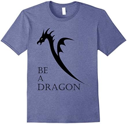 Mens Be a Dragon BAD t-shirt Medium Heather Blue