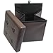 Sorbus Storage Ottoman Bench, Folding Cube Ottoman, Great for Hassock, Foot Stool, Seat, Coffee Table, Storage Chest, and More Contemporary, Faux Leather (Chocolate)