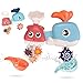 Ancaixin Baby Bath Toy Waterfall Tub Games for Toddlers Non Toxic Bathtime Fun Waterstation for 1 Year Old with 2 Cups and 4 Spinning Gears