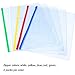 10 Pack Clear Plastic Poly Envelope Folder with Note Pads, Letter Size, 5 Color Zippers by V-story