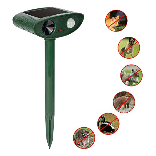 Redeo Outdoor Solar Cat Repellent Ultrasonic Animal Repeller Dog Deer