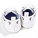 Voberry Newborn Baby Boy Girl Leather Crib Shoes Toddler Soft Sole Sneakers (6~12 Month, White)