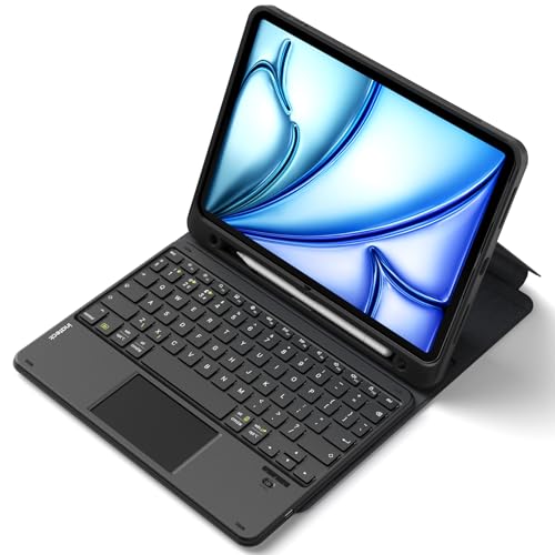 Inateck iPad 10th Generation Case with Keyboard, Detachable Keyboard with Trackpad for iPad A16 11th Gen 2025 11 inch, Air 11 inch M4 2026/M3 2025/M2 2024, Air 5/4, Pro 11 4/3/2/1, with Pencil Holder
