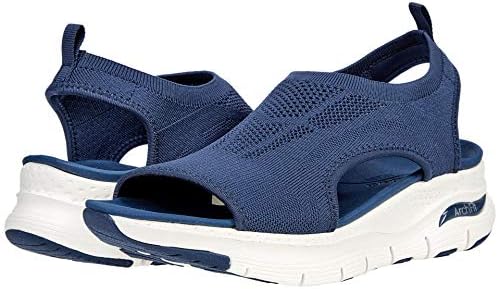 Arch Fit City Catch Mujer Sandali, Navy Knit, 40 EU