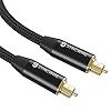 Câble Optique Audio Numérique Toslink – Syncwire Câble Fibre Optique en Nylon Tressé [Plaqué Or] pour HiFi Home Cinéma…