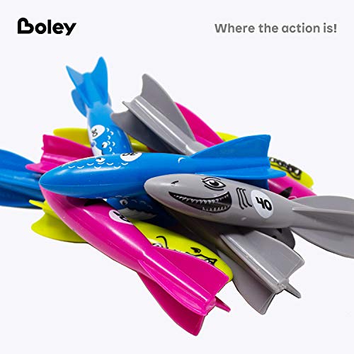 Boley Dive Torpedo Swim Toys 12 Pk Sinking Swimming Pool Toys for