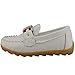 DADAWEN Boy's Girl's Classic Slip-on Loafers Oxford Flat Shoes White US Size 9 M Toddler