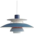 AOXCHEN PH5 Modern Danish Pendant Light, Aluminum Decorative Pendant Lamp, Gradient Blue Pendant Lighting Fixtures, Industrial Hanging Lamp for Kitchen Island(Size:30CM)
