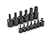 TEKTON 1/4, 3/8 Inch Drive Impact Star Bit Socket Set, 13-Piece (T10-60) | 4912