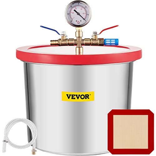 VEVOR Vacuum Chamber, 2 Gallon Vacuum Chamber for Resin, Stainless