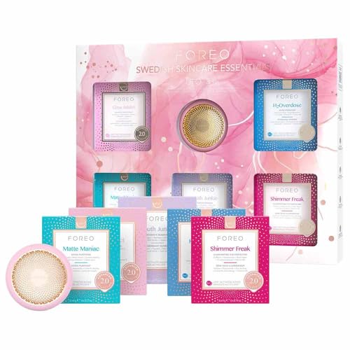 Photo 1 of FOREO UFO 3 Set -5-in-1 Full-spectrum Facial Mask Device - Face Moisturizer Set - Warming, Cooling - 30 Anti Aging Hydrating Face Masks Beauty (5 x 6) - Skin Care & Face Care Set