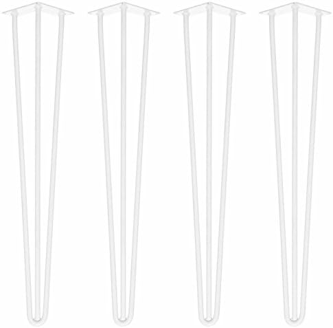 Hairpin Metal Table and Furniture Legs (x4) | All sizes | All Colours | Screws Included - Perfect for your DIY project!