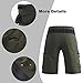 Ally Mens Mountain Bike Shorts 4D Padded Baggy Bicycle Cycling Biking Bike Shorts Lightweight Loose-fit (Green01+pad, XX-Large)