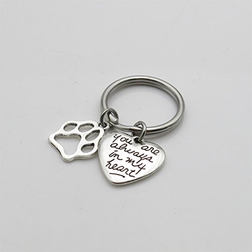 3 Memorial+Keychain+Always+Heart+Sympathy