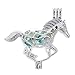 10pcs Running Horse Pearl Cage Bright Silver Beads Cage Locket Pendant Jewelry Making-for Oyster Pearls, Essential Oil Diffuser, Fun Gifts (Running Horse)