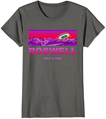 Womens Roswell New Mexico 1947 Alien UFO Desert Crash T-Shirt XL Asphalt