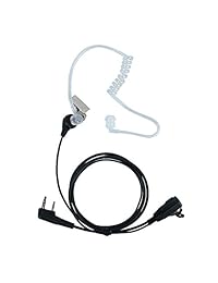 Auriculares acústicos de tubo secreto de 2 pines Trido con micrófono Ptt para radios bidireccionales Baofeng UV-5R UV-B6 BF-888S UV-B6 UV-B5 Walkie Talkies