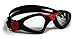 Aqua Sphere Kayenne Swim Goggles Small Fit with Clear Lens (Black/Red).