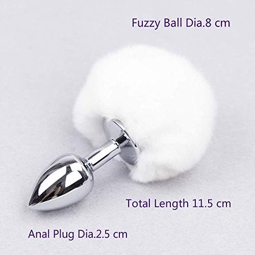 TAROI Small Size Metal Rabbit Tail A~nal plúg Stainless Steel Bunny Tail Bútt Plug A~nal Toys for Women Adult