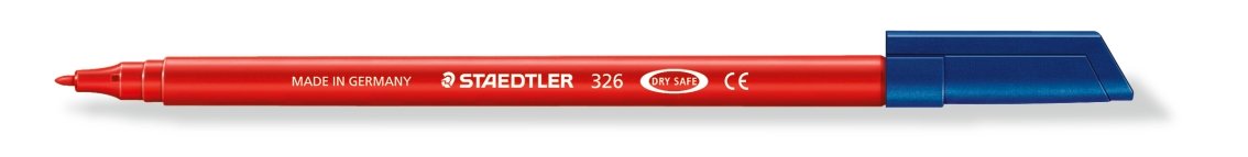 Staedtler Noris Club 326–2 tip Approx. 1.0 MM, Washes Out, Pack of 10 in Cardboard Box, Red
