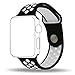 Inteny Apple Watch Band Series 1 Series 2, Soft Silicone Sport Band Replacement Wrist Strap for iWatch, 42mm M/L Black&White