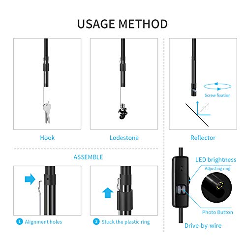 5 USB+Endoscope+Inspection+Borescopes+Waterproof