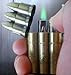 New Novelty Design Three Bursts of Bullets Style Metal Refillable Gas Cigar Cigarette Windproof Lighter(+Gift Cartoon Sticker 2 PCS)