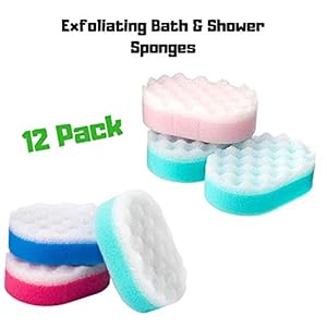 Pack-of-12-Exfoliating-sponges-bath-shower-2-sided-sponge Pack of 12 Exfoliating sponges bath shower 2 sided sponge