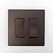 Legrand - PASS & SEYMOUR RWP262DBCC6 Radiant 2 Gang Screwless Plastic Wall Plate, Decorative wall plate, Dark Bronze