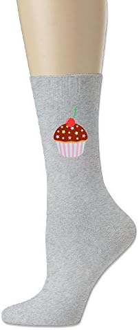 GREe Cupcake Sprinkles Unisex Cotton Socks Funny Crew Dress Socks Ash