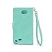Galaxy Note 2 Case, IZENGATE [Classic Series] Wallet Case Premium PU Leather Flip Cover Folio with Stand for Samsung Galaxy Note 2 (Mint)