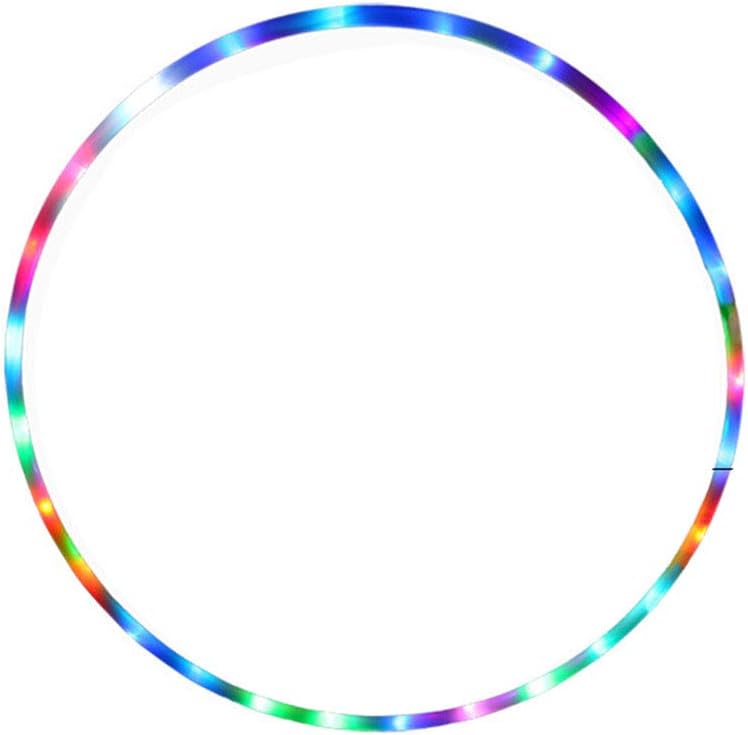 Fitness Hula Hoops with LED Lights,Kids LED Multi Color Light Up Hu la Hoop, Adults Exercise Hoo la Hoop,Great for Home Indoor Exercise/Dance/Fat Loss/Bodybuilding(70cm - 1 Pc)