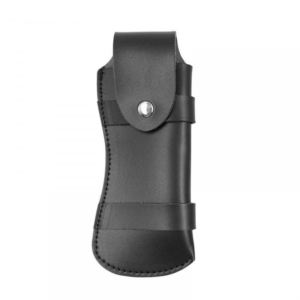 DONGKER Pocket Knife Sheath, Leather Knife Holster Handmade Knife Pouch with Snap Closure Fit 4.5" Trapper Knife Folding Knife (Without Knife)