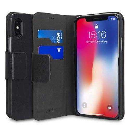 Olixar for iPhone Xs Max Wallet Case with Card Holder Flip Folio