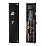 Rifle Safe Gun Safe Quick Access 5-Gun Shotgun Cabinet (Biometric/Digital) (Large Gun Safe-Biometric)