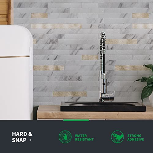 LONGKING 10Sheet Peel and Stick Backsplash Tile, PVC Stick on Tile for