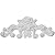Ekena Millwork ONL13X05X01NA 13 3/4-Inch W X 5 1/2-Inch H X 1-Inch P Nadia Decorative Rose Center with Scrolls Onlay