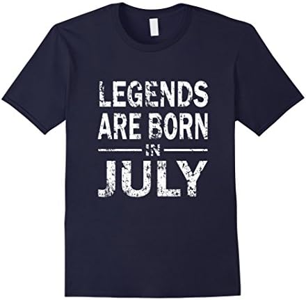 Men's Legends Are Born In July Gift T Shirt Large Navy