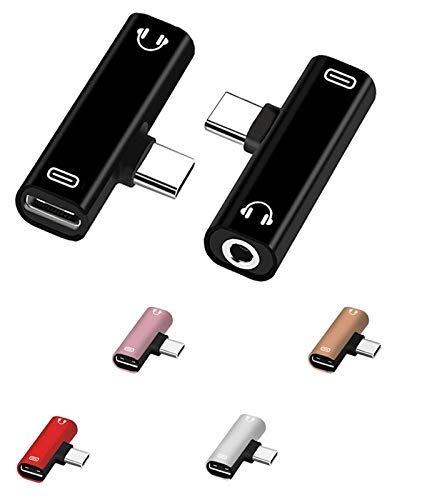 odestro® 2 in1 Splitter Cable for Type-C to 3.5mm Audio Jack for Listening Music on Earphone Headphone with Type-C USB C