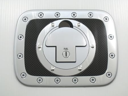 Amazon 高品質 フューエルリッドアルミステッカー角型 給油口カバー ステッカー デカール 車 バイク