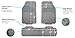 FH Group Automotive Floor Mats Climaproof™ Floor Mats Three Row Full Set Gray for SUVs,Truck, Trimmable Universal Fit Rubber Mats
