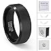 Mens Black Wedding Bands 8mm Tungsten Carbide Rings for Men Wedding Rings for Him Matte Finish Comfort Fit