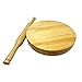 Handmade Wooden Chapati Maker Serving Board Round Roti Maker with Rolling Pin Kitchen Useful Tool 9 Inch