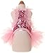 MaruPet Fashion Sweet Puppy Dog Blingbling Princess Skirt Pet Dog Lace Cake Camisole Tutu Dress Pink X-Small