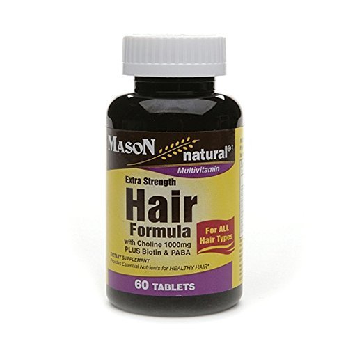 Mason Extra Strength Hair Formula/choline 1000mg PLUS Biotin and PABA 60 EA by Mason Natural