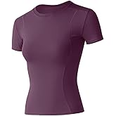 Loovoo Women Workout Shirts 1/2/3 Pack Athletic Compression Tee Dry Fit Yoga Gym Basic Tops