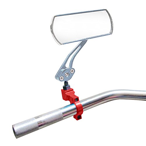 Motorcycle Mirror Brackets Adapter Aluminum 2cm/0.8'' Rear View Handlebar Mirror Mount Clamp Holder Clip Bicycle Mountain Bike Red