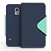 Cellto Samsung Galaxy S5 Premium Wallet Case with HD Screen Protector [Dual Magnetic Flap] Diary Cover /w ID Pocket Top Quality for Galaxy S V Galaxy SV [2014] + Life Time Warranty - Navy Mint